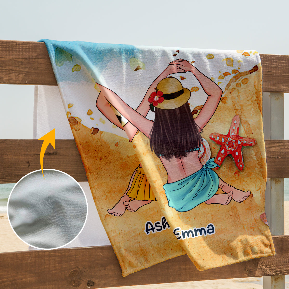 Salty Lil' Beach - Personalized Bestie Beach Towel