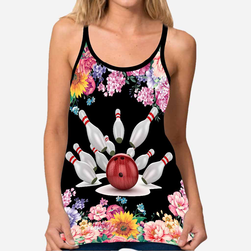 Bowling Girl Cross Tank Top