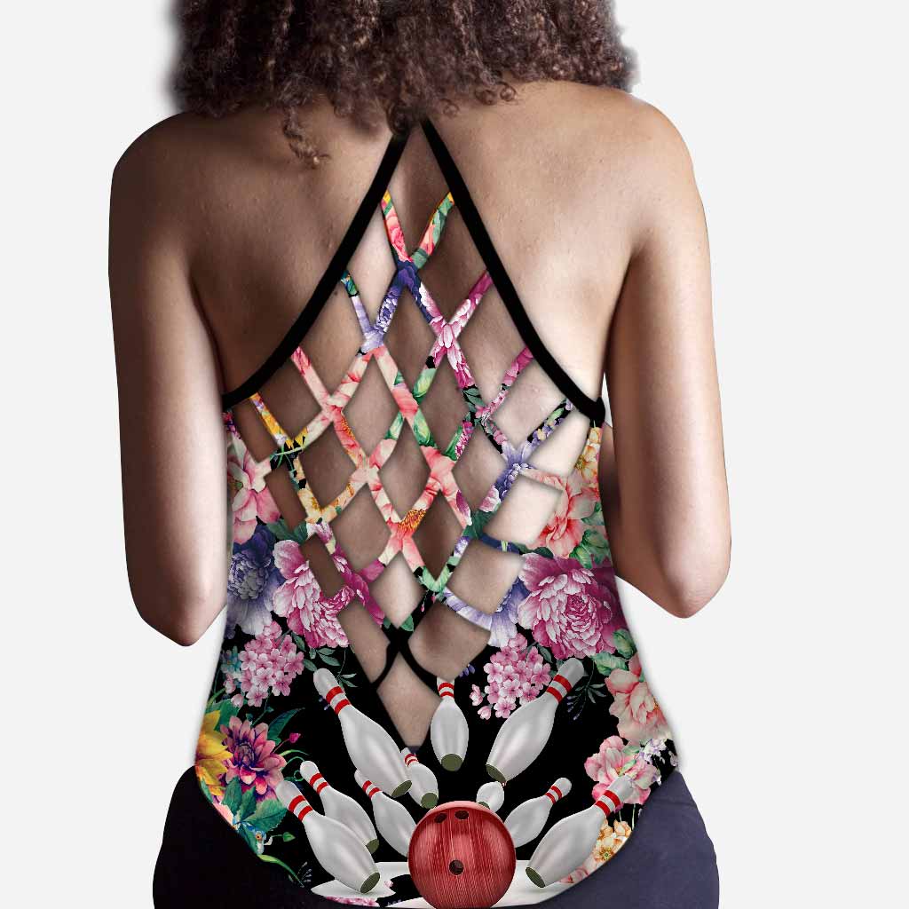 Bowling Girl Cross Tank Top