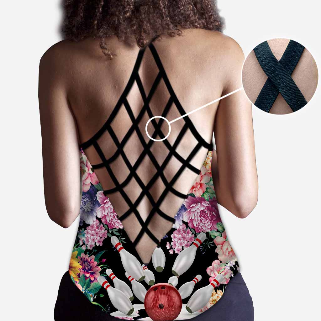 Bowling Girl Cross Tank Top