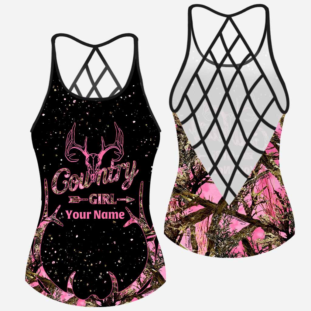Country Girl - Hunting Personalized Cross Tank Top