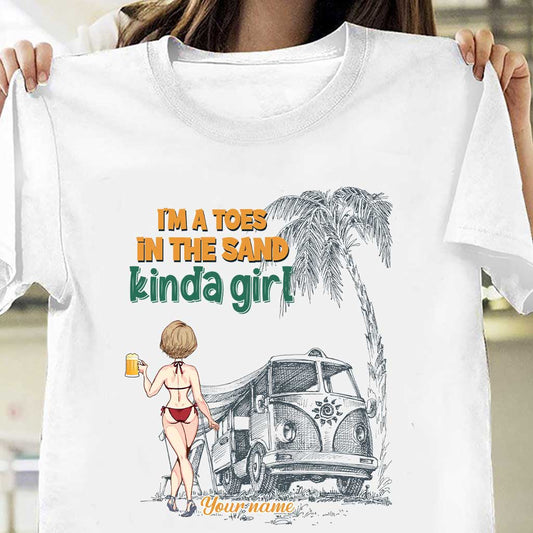I'm A Toes In The Sand Kinda Girl - Personalized Sea Lover T-shirt and Hoodie