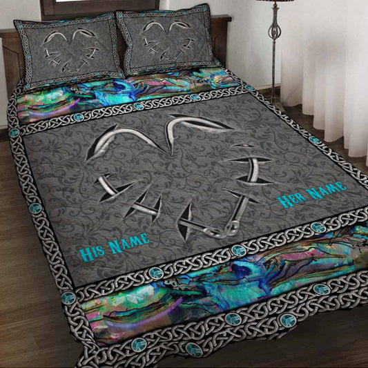Love Fishing - Personalized Fishing Quilt Set
