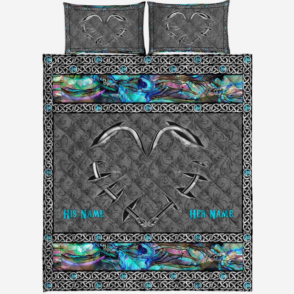 Love Fishing - Personalized Fishing Quilt Set