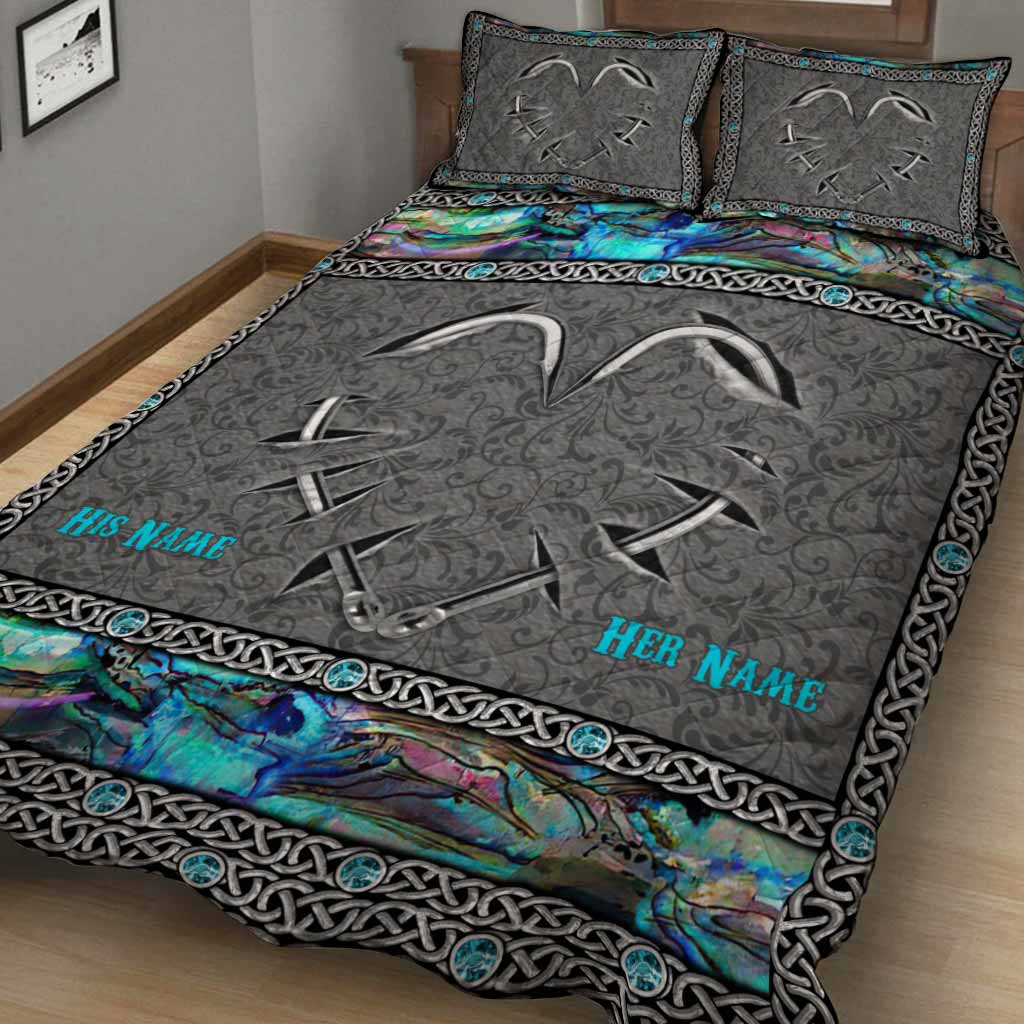 Love Fishing - Personalized Fishing Quilt Set
