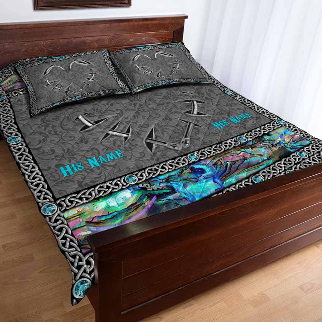 Love Fishing - Personalized Fishing Quilt Set