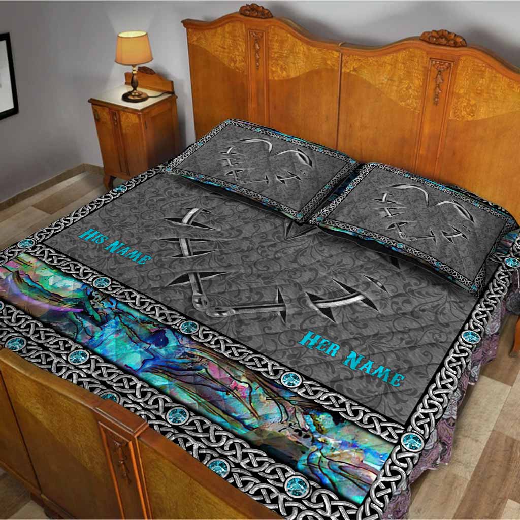 Love Fishing - Personalized Fishing Quilt Set