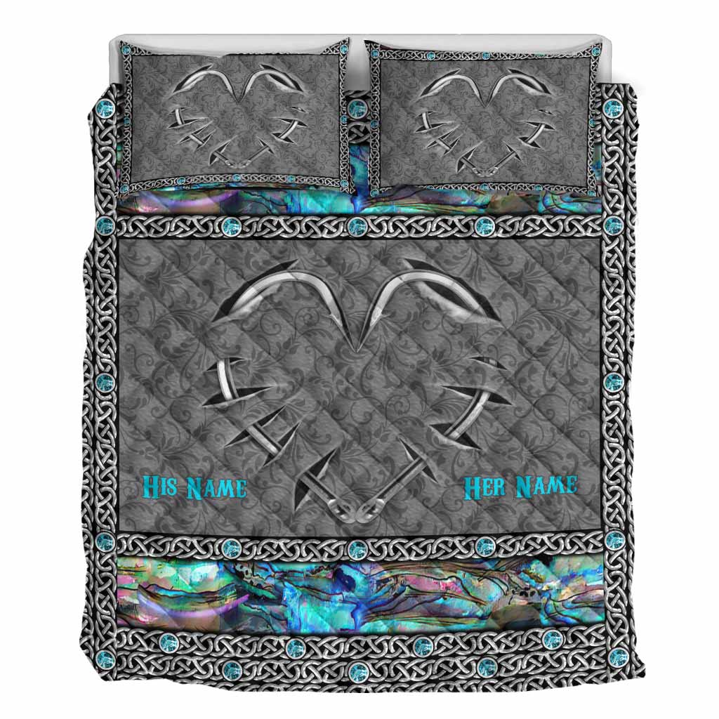 Love Fishing - Personalized Fishing Quilt Set