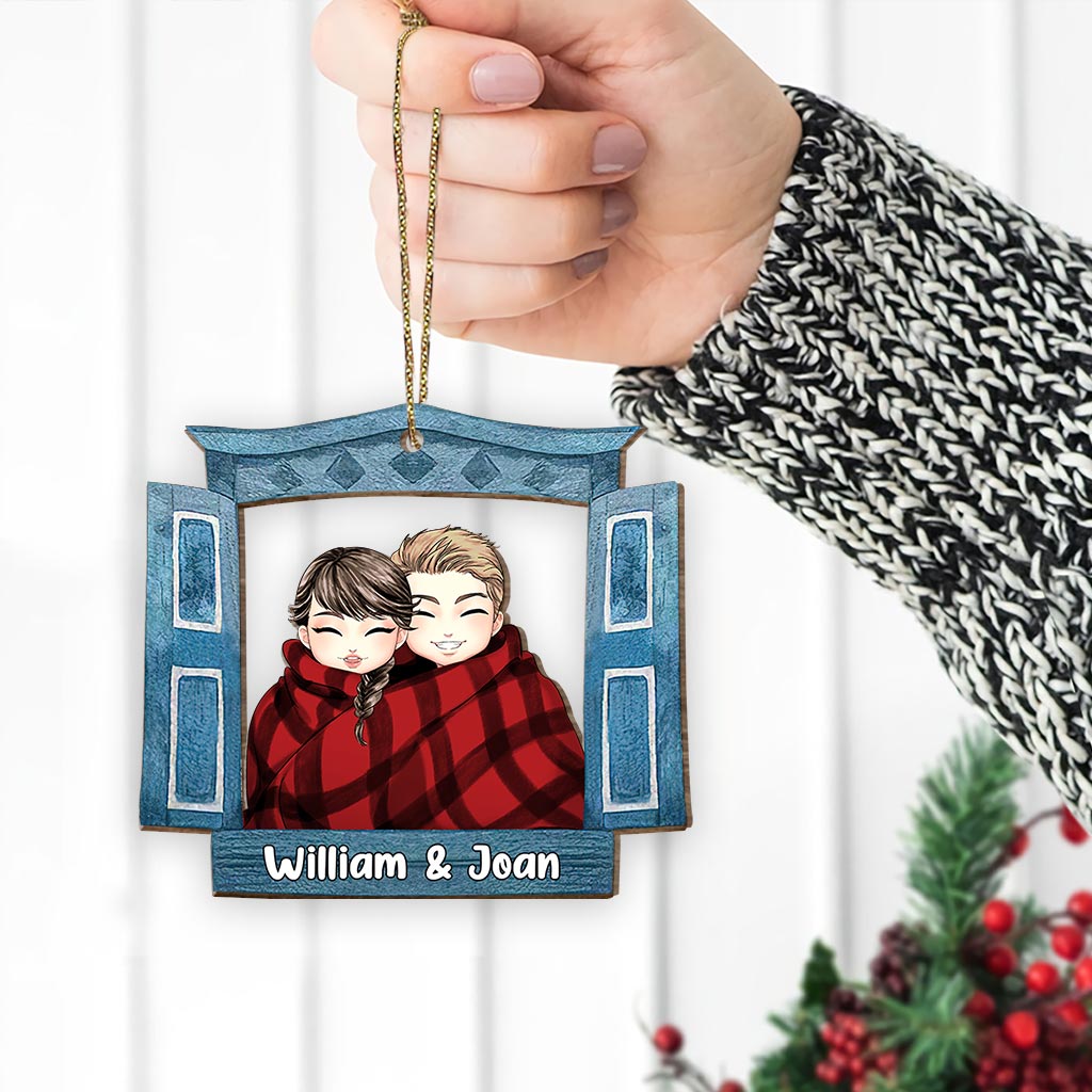 When We Get To The End - Personalized Christmas Couple Wooden Card Pop Out Ornament