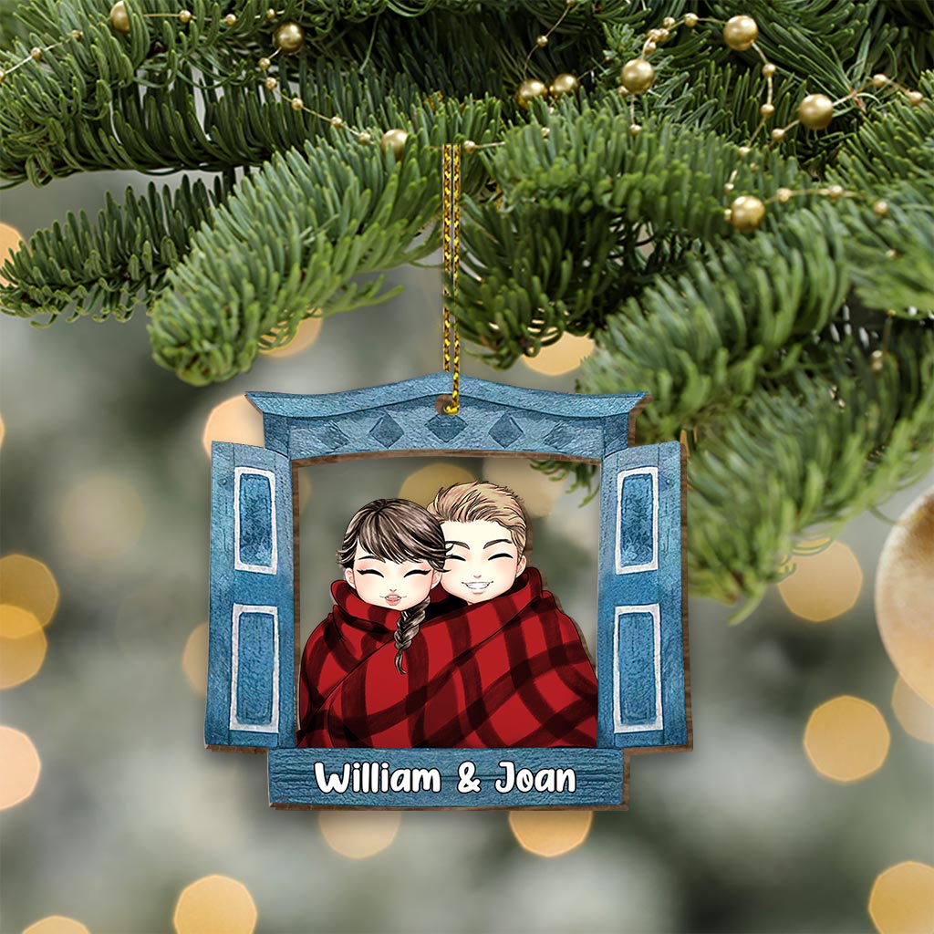 When We Get To The End - Personalized Christmas Couple Wooden Card Pop Out Ornament