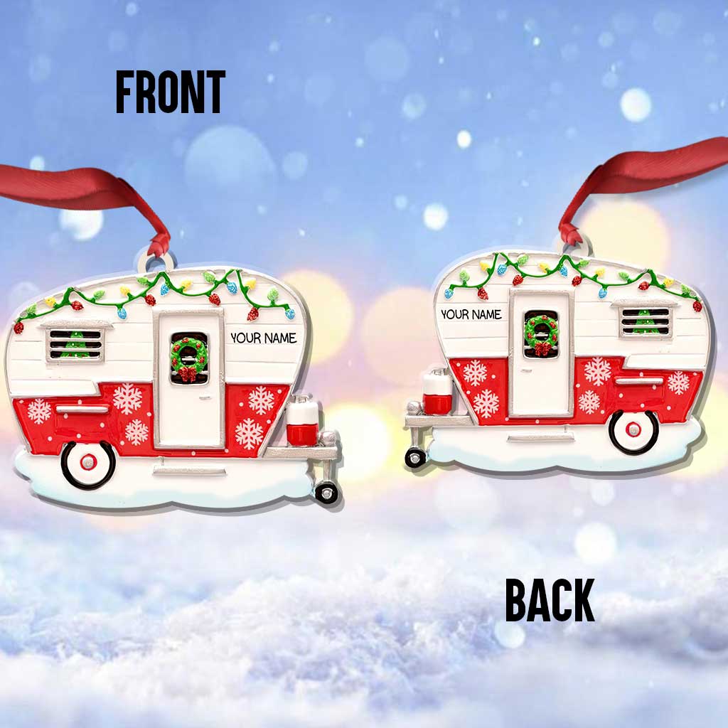 Love Camping - Personalized Christmas Ornament (Printed On Both Sides)