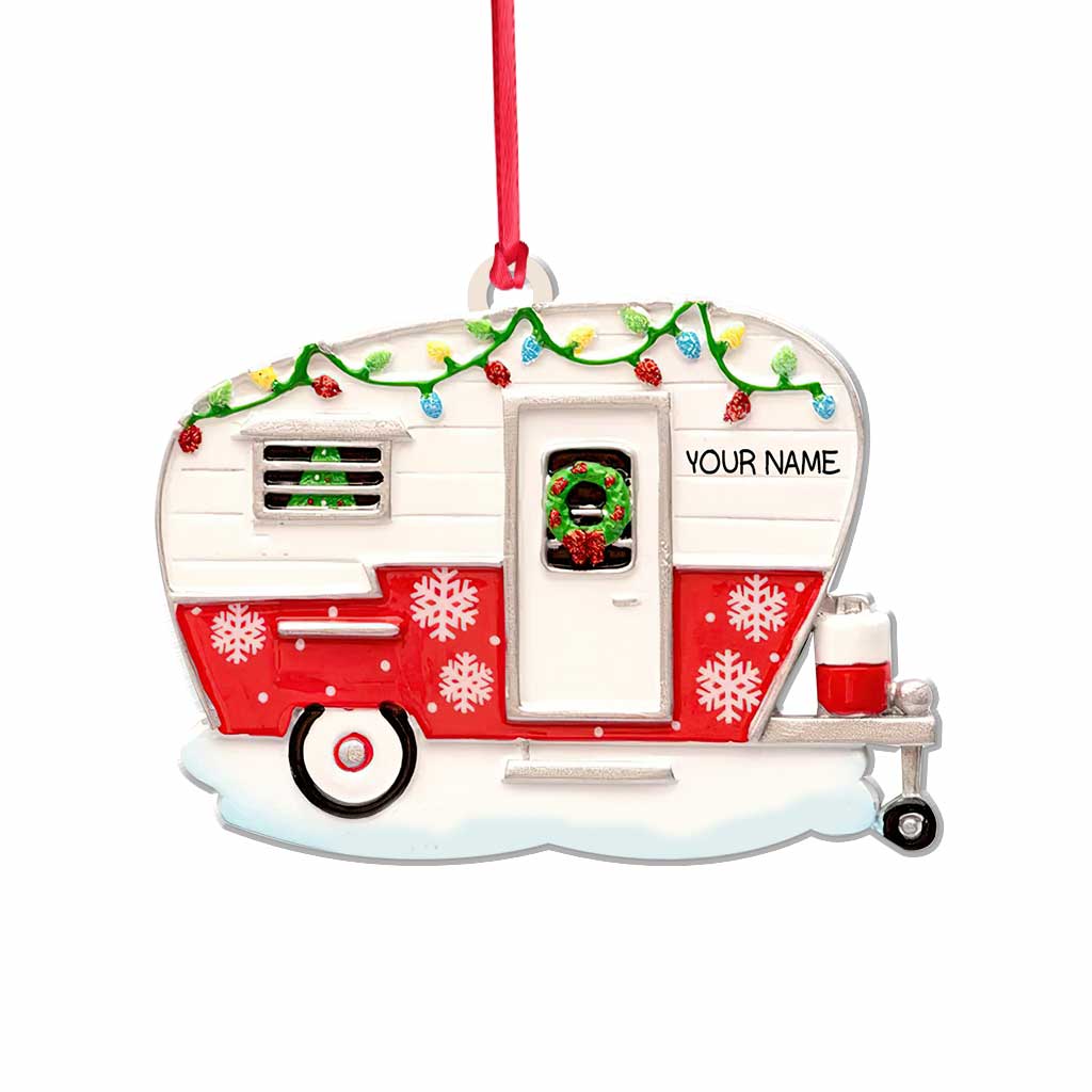 Love Camping - Personalized Christmas Ornament (Printed On Both Sides)