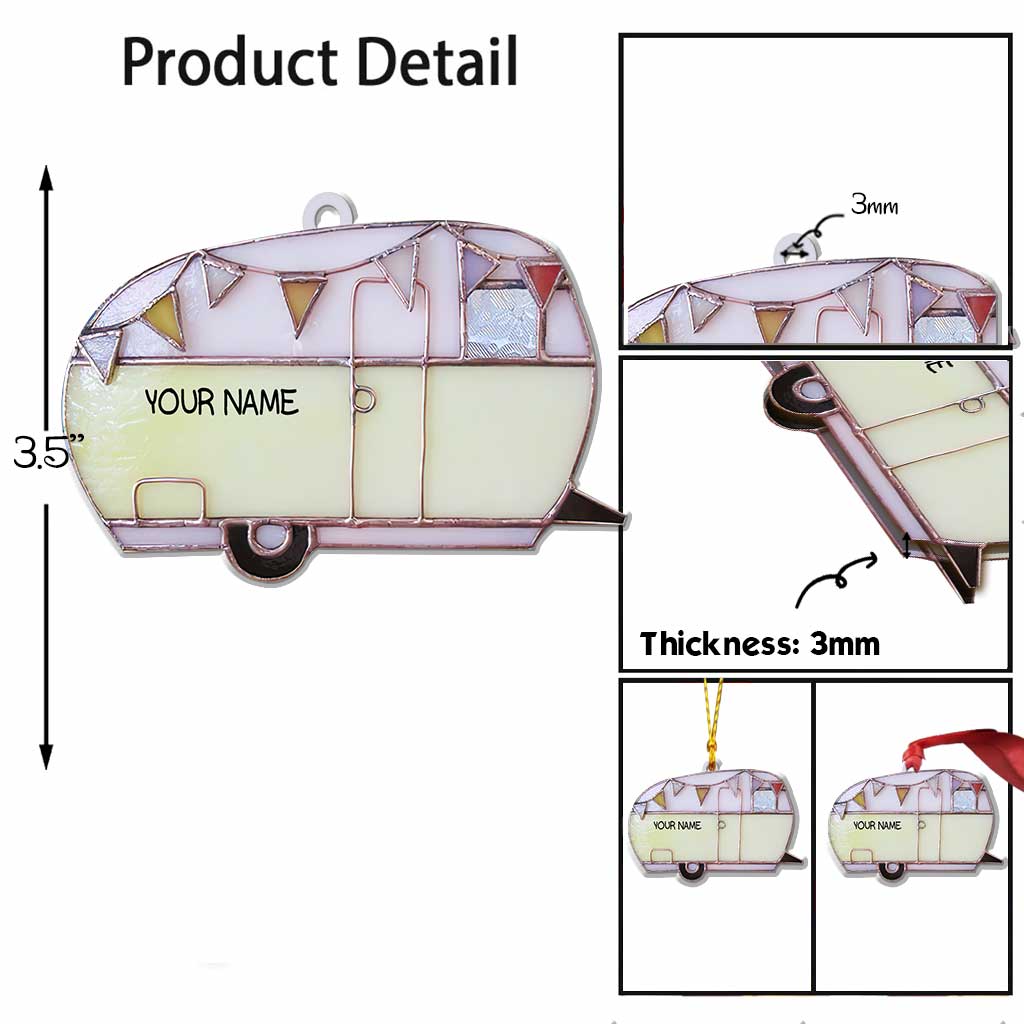 Love Camping - Personalized Christmas Ornament (Printed On Both Sides)