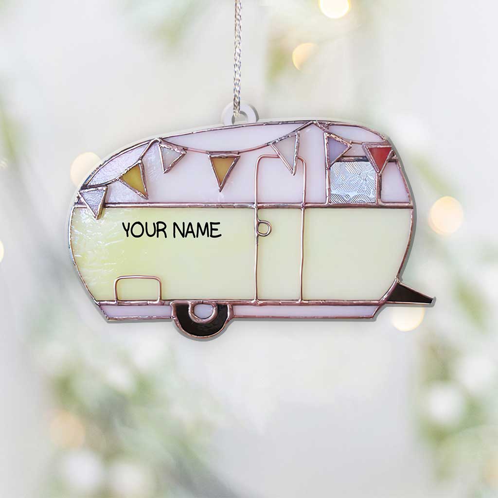 Love Camping - Personalized Christmas Ornament (Printed On Both Sides)