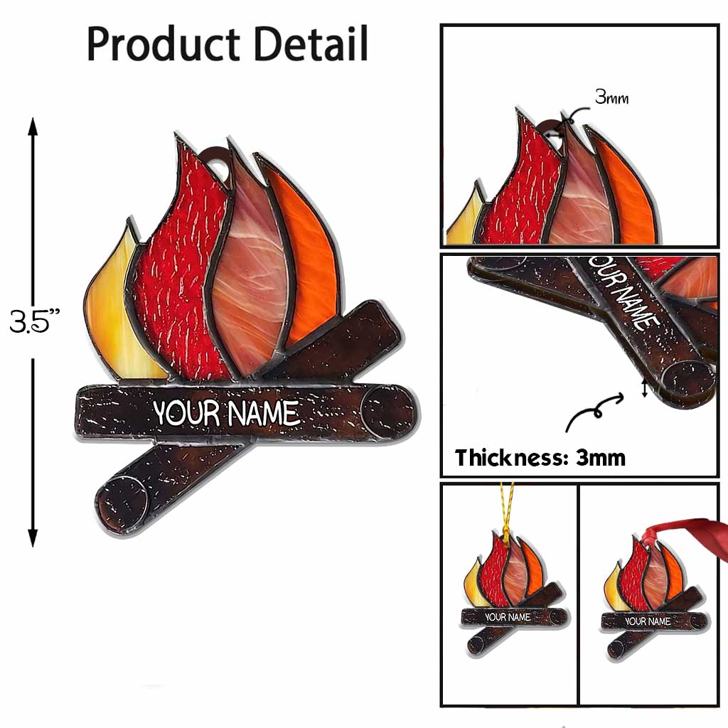 Love Camping - Personalized Christmas Ornament (Printed On Both Sides)