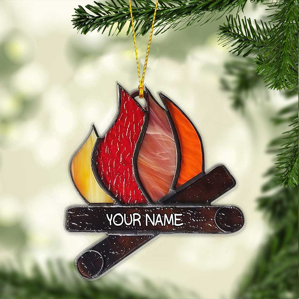 Love Camping - Personalized Christmas Ornament (Printed On Both Sides)
