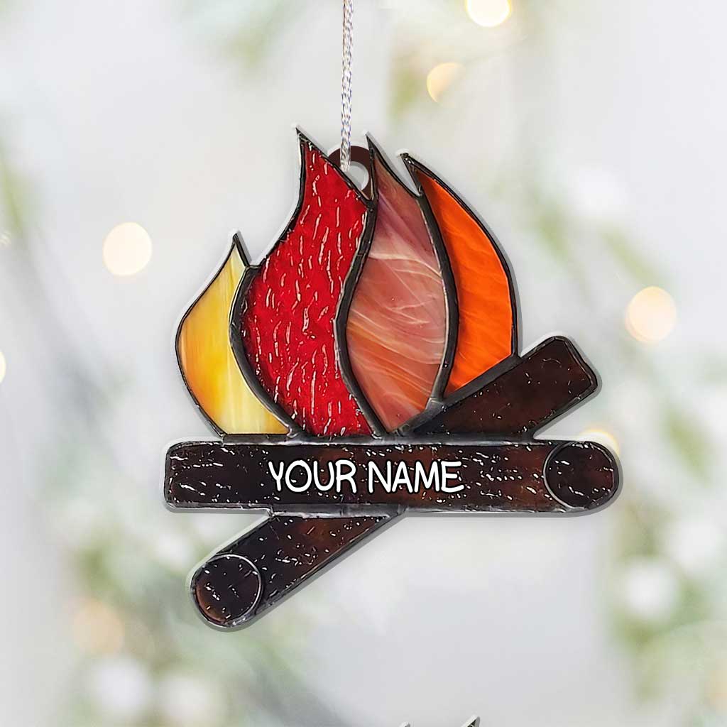 Love Camping - Personalized Christmas Ornament (Printed On Both Sides)