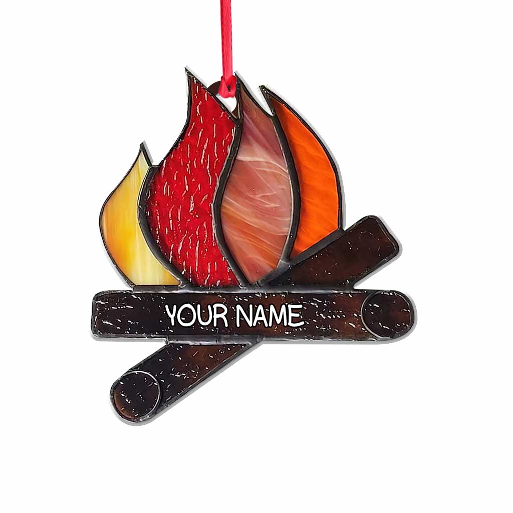 Love Camping - Personalized Christmas Ornament (Printed On Both Sides)