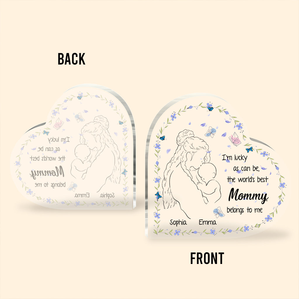I'm Lucky As Can Be - Personalized Mother's Day Mother Custom Shaped Acrylic Plaque