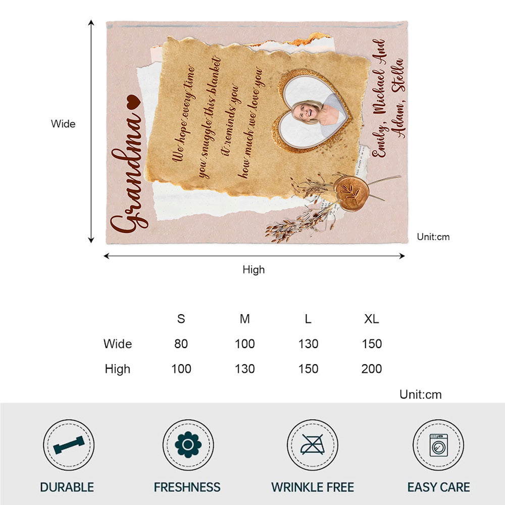 Grandma Mama - Gift for grandma, mom, dad, grandpa, aunt, uncle, sister, brother, husband, wife, friend - Personalized Blanket