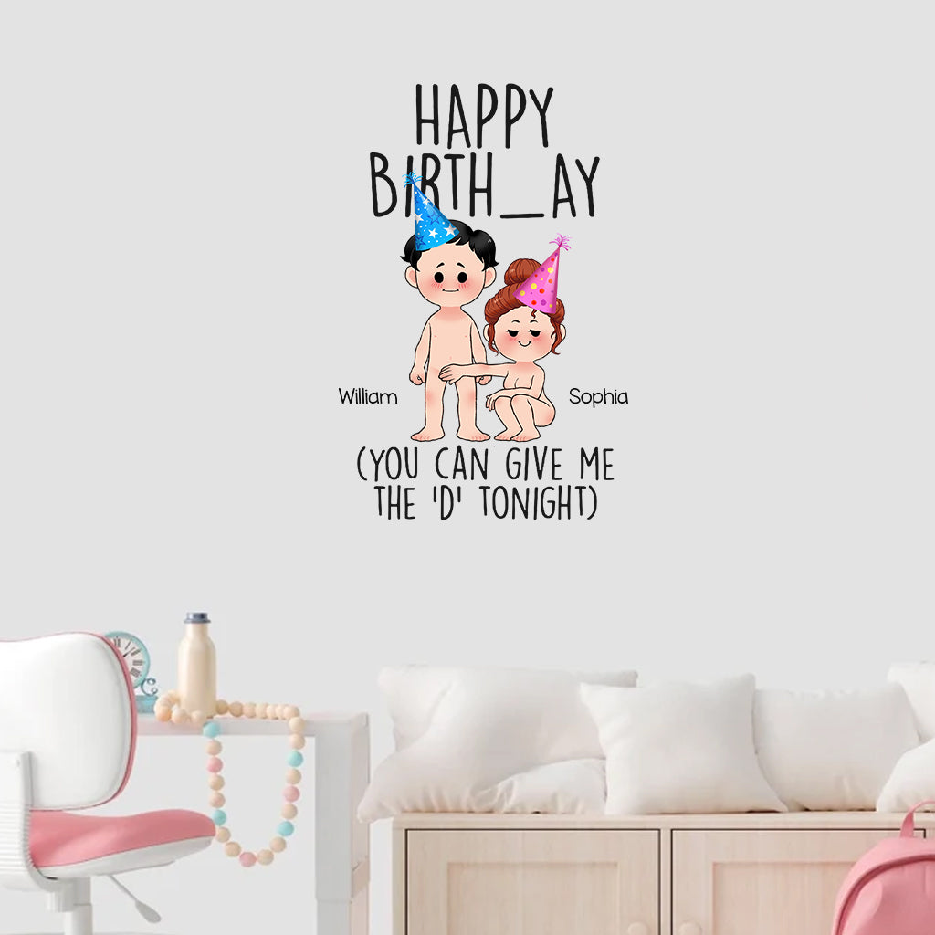 Happy Birth_ay - Personalized Couple Decal Full