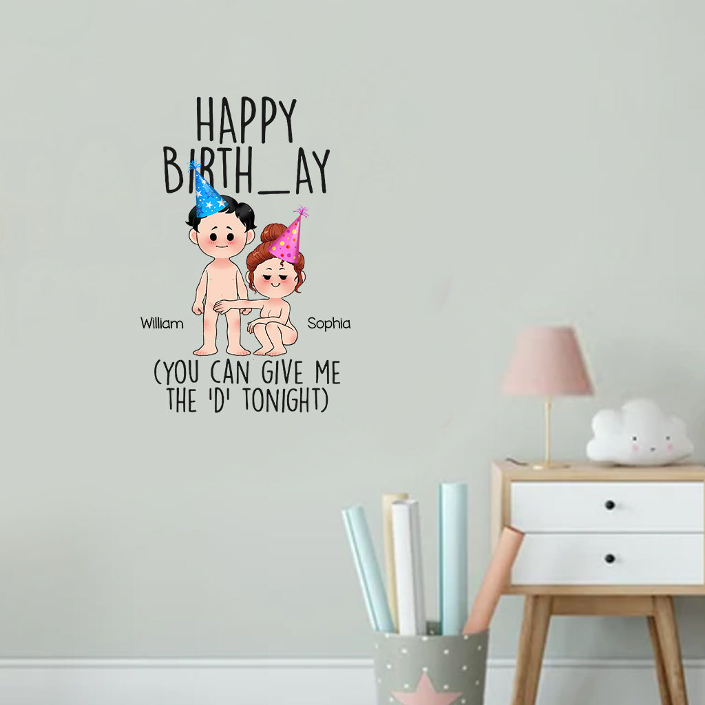 Happy Birth_ay - Personalized Couple Decal Full