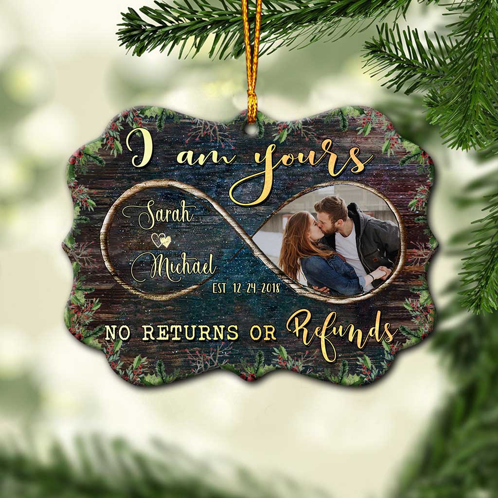 I Am Yours - Personalized Christmas Couple Ornament (Printed On Both Sides)