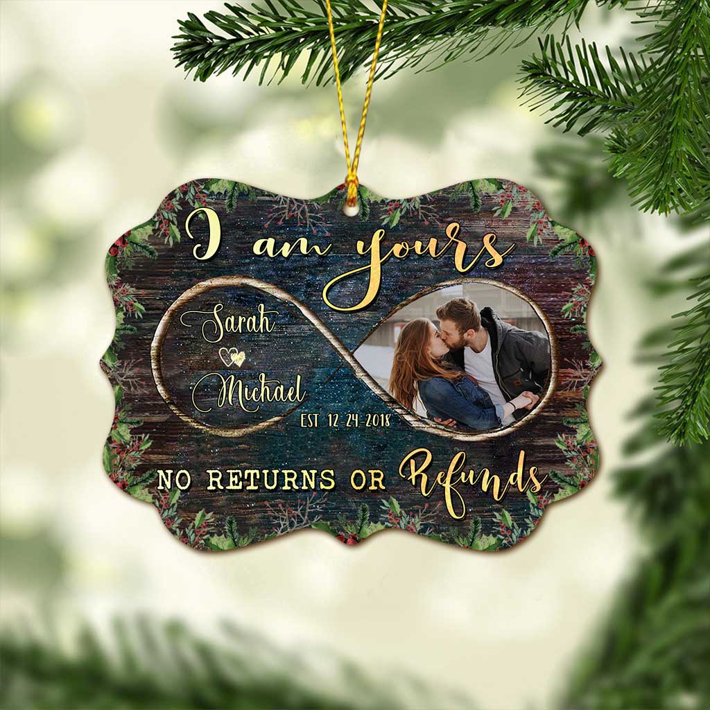 I Am Yours - Personalized Christmas Couple Ornament (Printed On Both Sides)