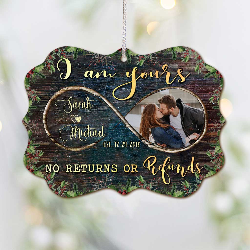 I Am Yours - Personalized Christmas Couple Ornament (Printed On Both Sides)