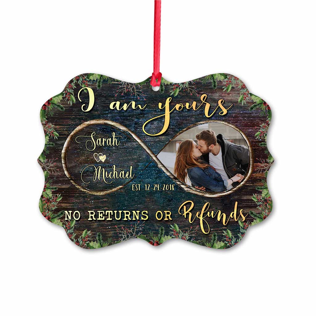 I Am Yours - Personalized Christmas Couple Ornament (Printed On Both Sides)