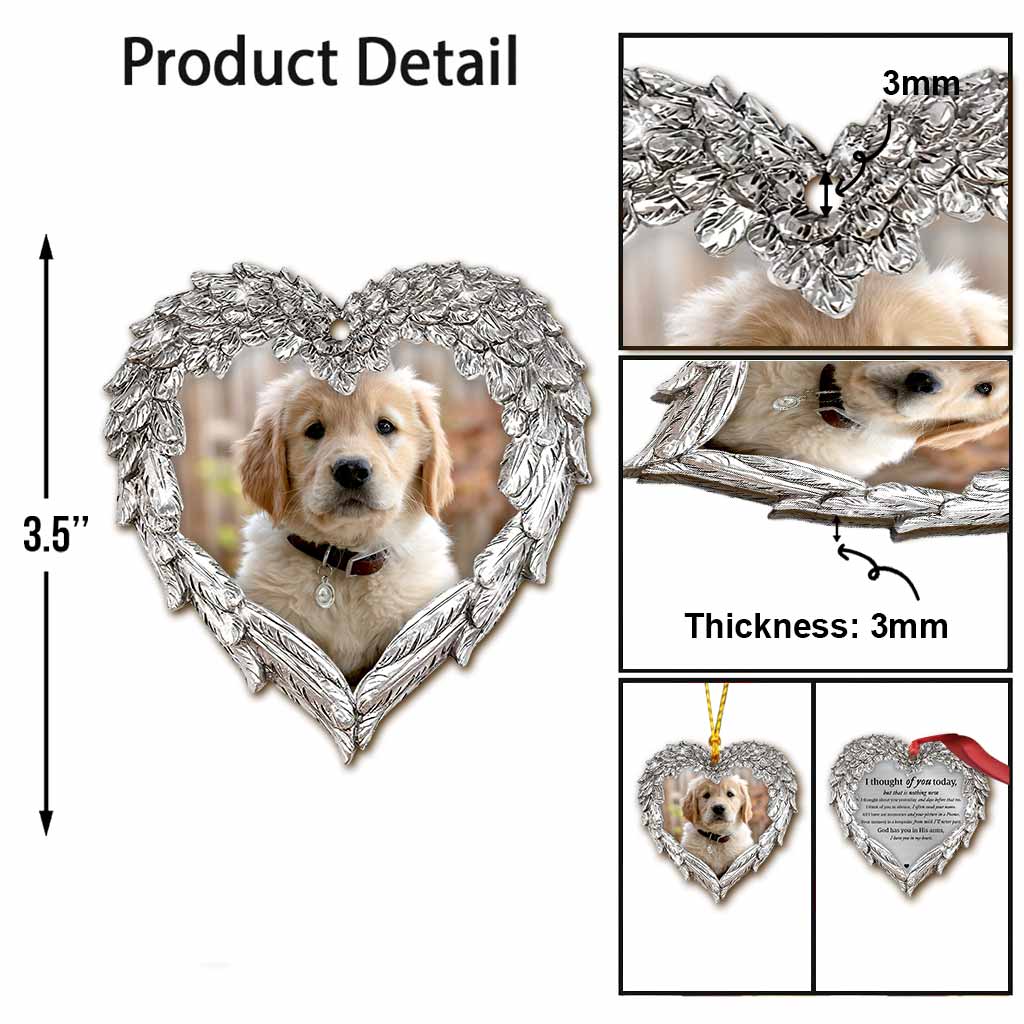 Thought Of You - Personalized Christmas Dog Ornament (Printed On Both Sides)