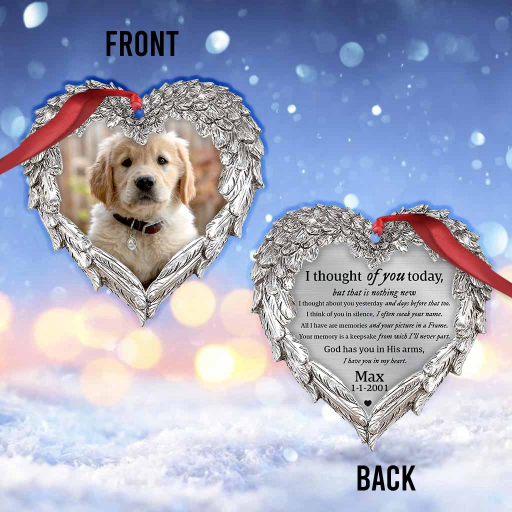 Thought Of You - Personalized Christmas Dog Ornament (Printed On Both Sides)