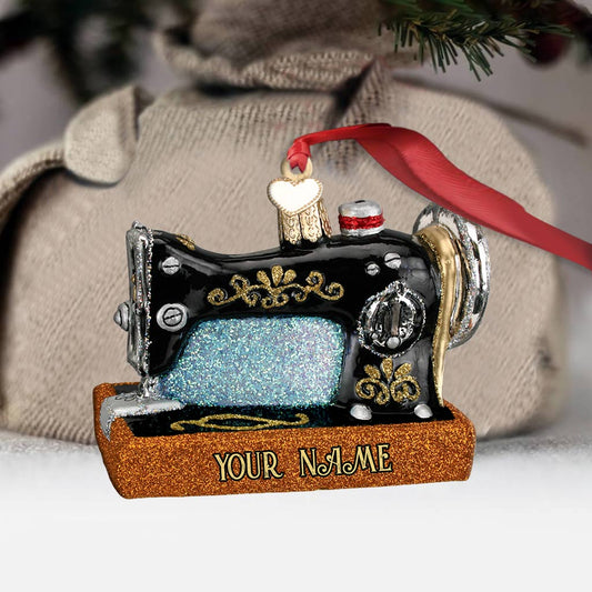 Sewing Machine Collection - Personalized Christmas Sewing Ornament (Printed On Both Sides)