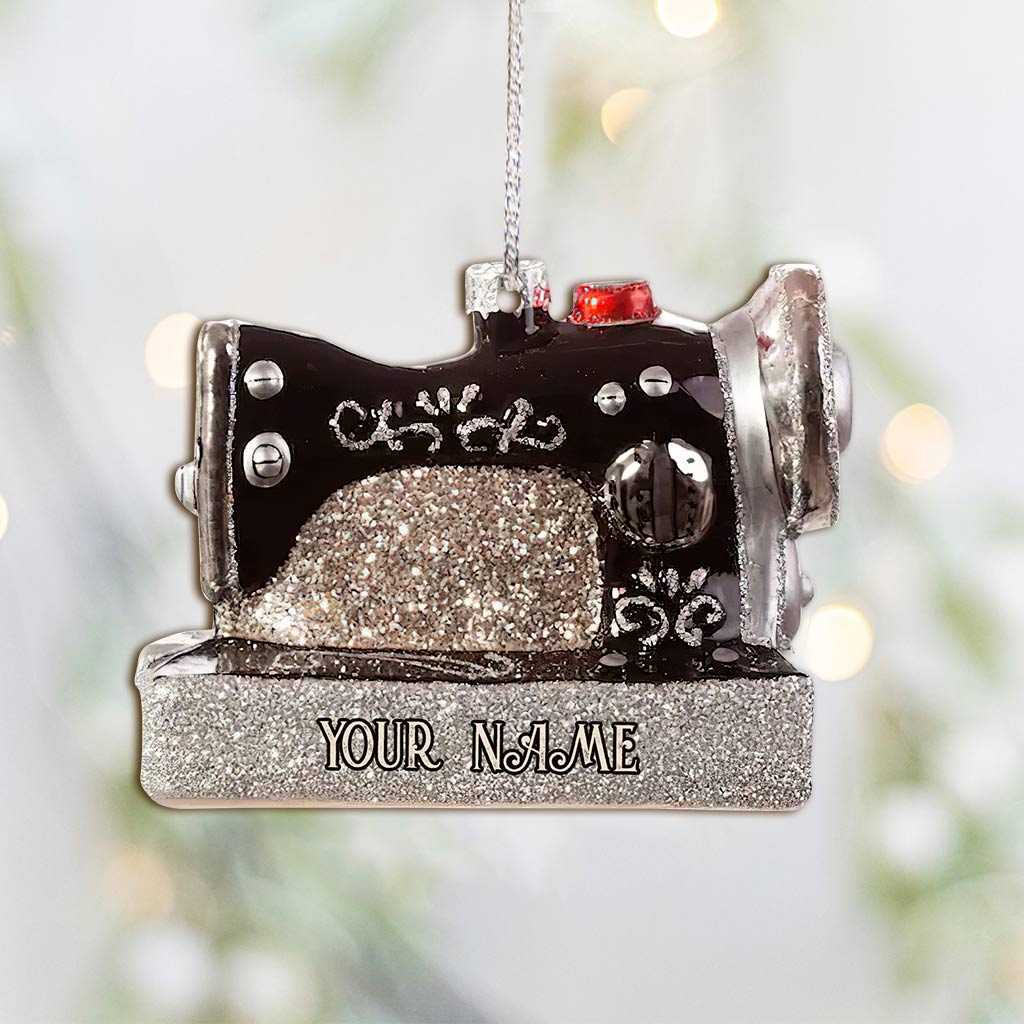 Sewing Machine Collection - Personalized Christmas Sewing Ornament (Printed On Both Sides)