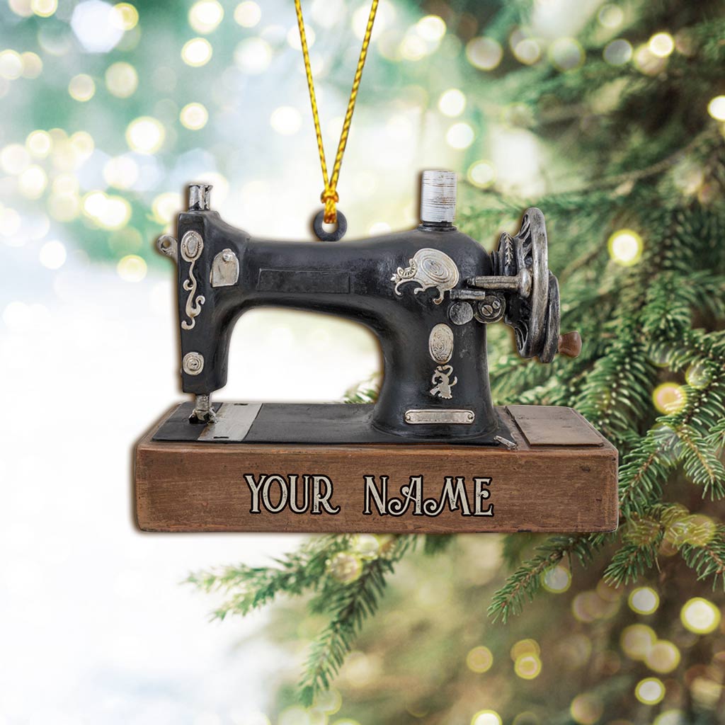 Sewing Machine Collection - Personalized Christmas Sewing Ornament (Printed On Both Sides)