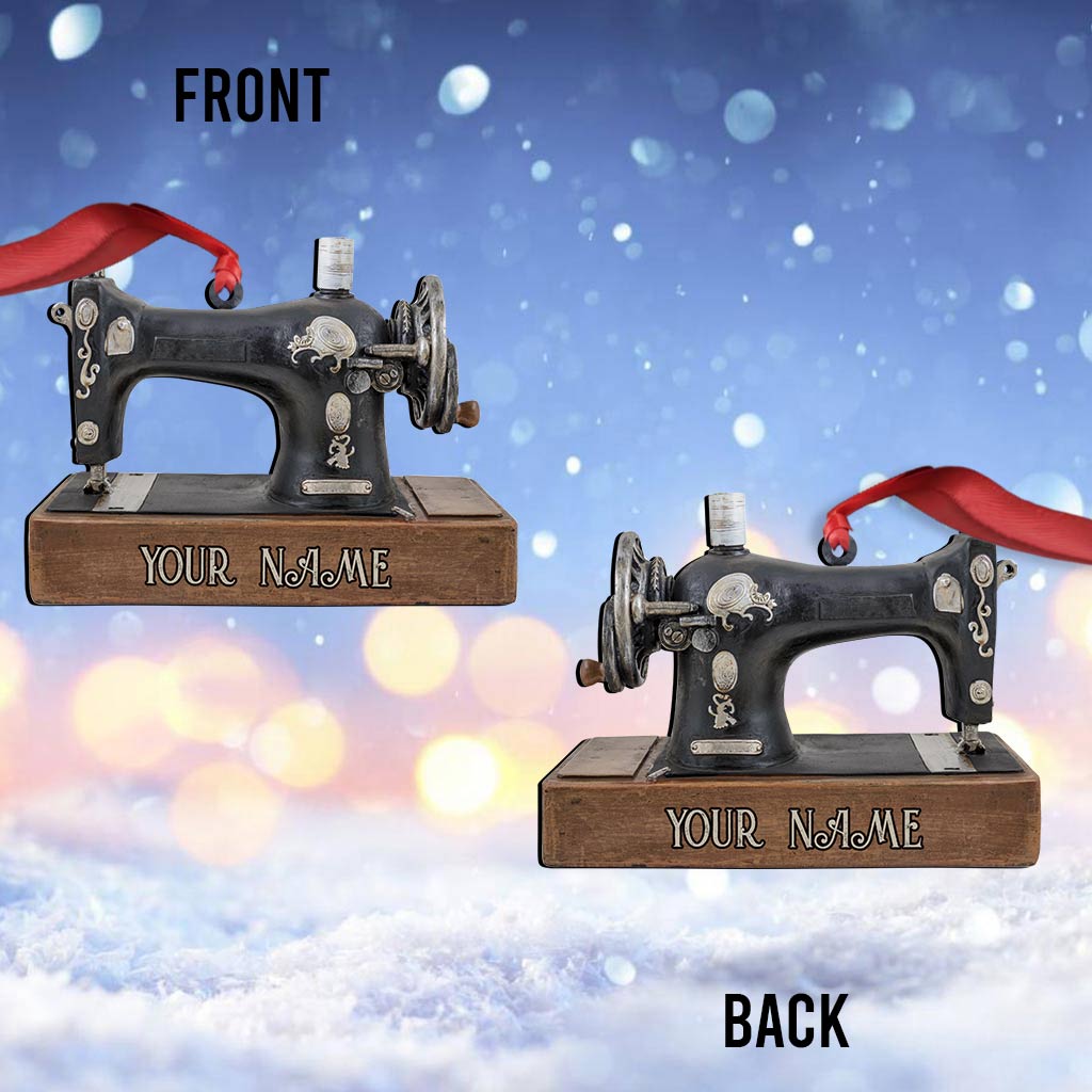 Sewing Machine Collection - Personalized Christmas Sewing Ornament (Printed On Both Sides)
