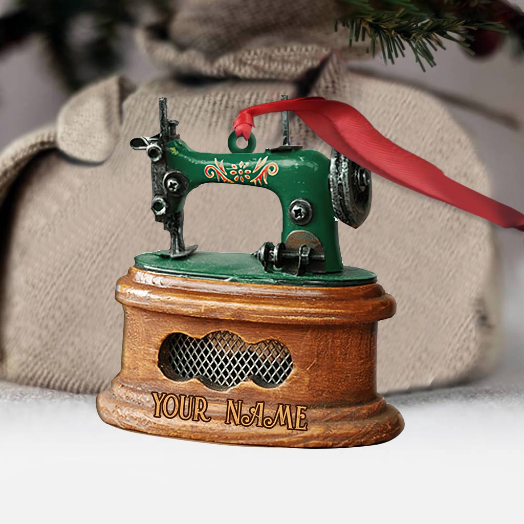Sewing Machine Collection - Personalized Christmas Sewing Ornament (Printed On Both Sides)
