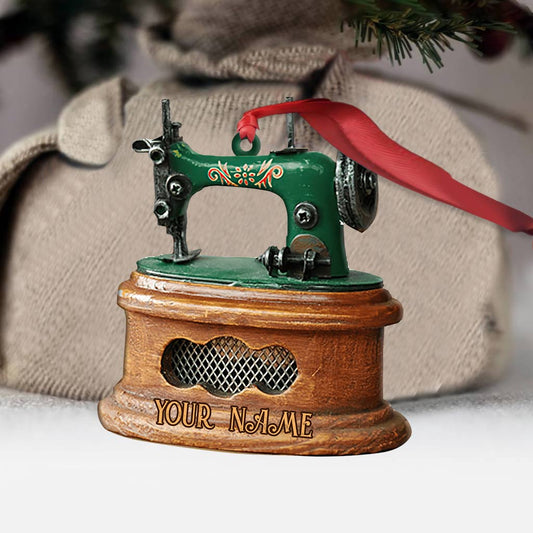 Sewing Machine Collection - Personalized Christmas Sewing Ornament (Printed On Both Sides)
