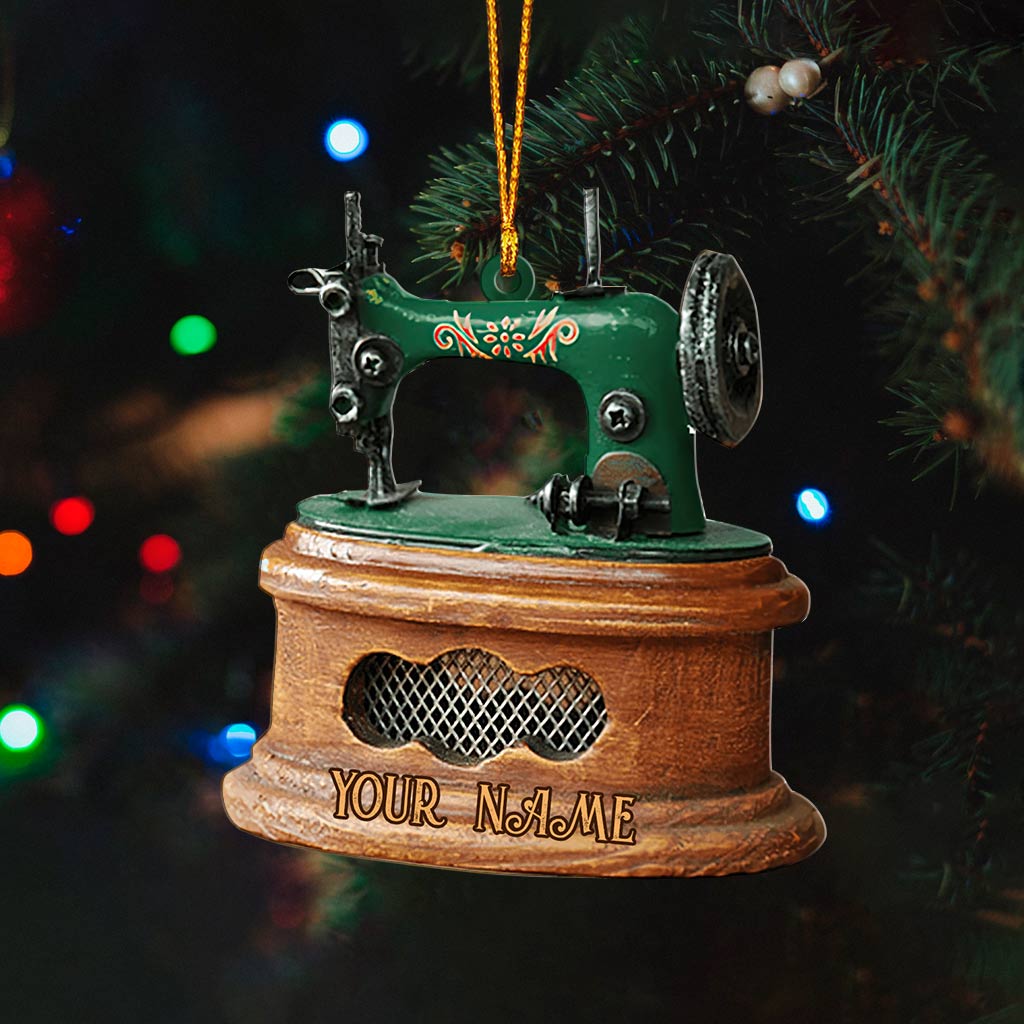 Sewing Machine Collection - Personalized Christmas Sewing Ornament (Printed On Both Sides)