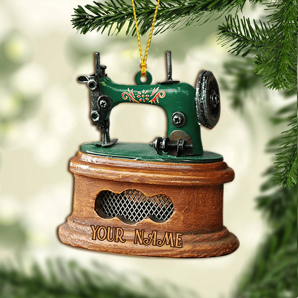 Sewing Machine Collection - Personalized Christmas Sewing Ornament (Printed On Both Sides)