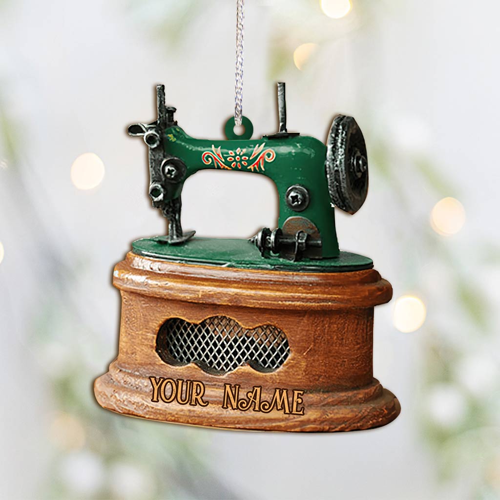 Sewing Machine Collection - Personalized Christmas Sewing Ornament (Printed On Both Sides)