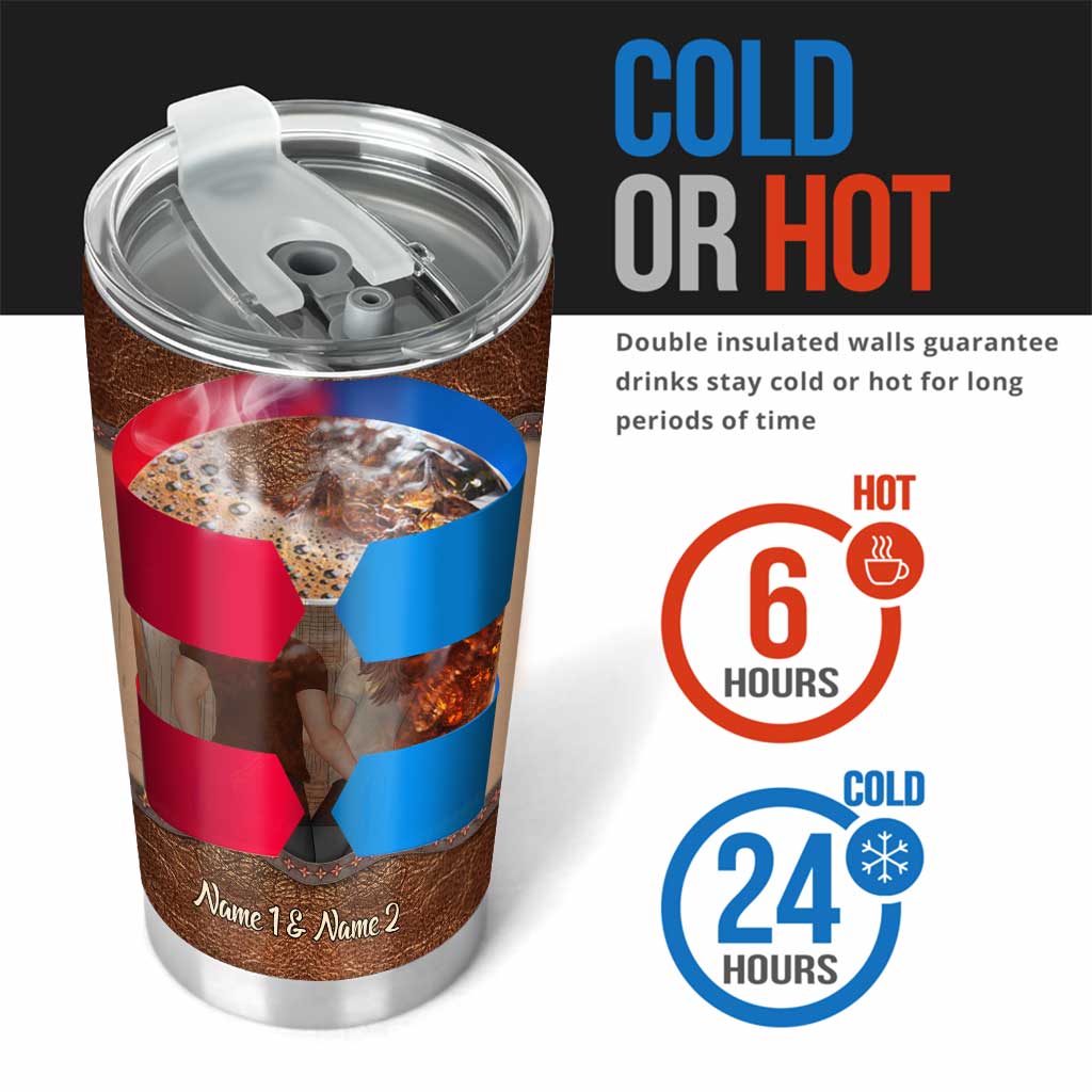 There's No One I'd Rather Annoy - Personalized Couple Tumbler