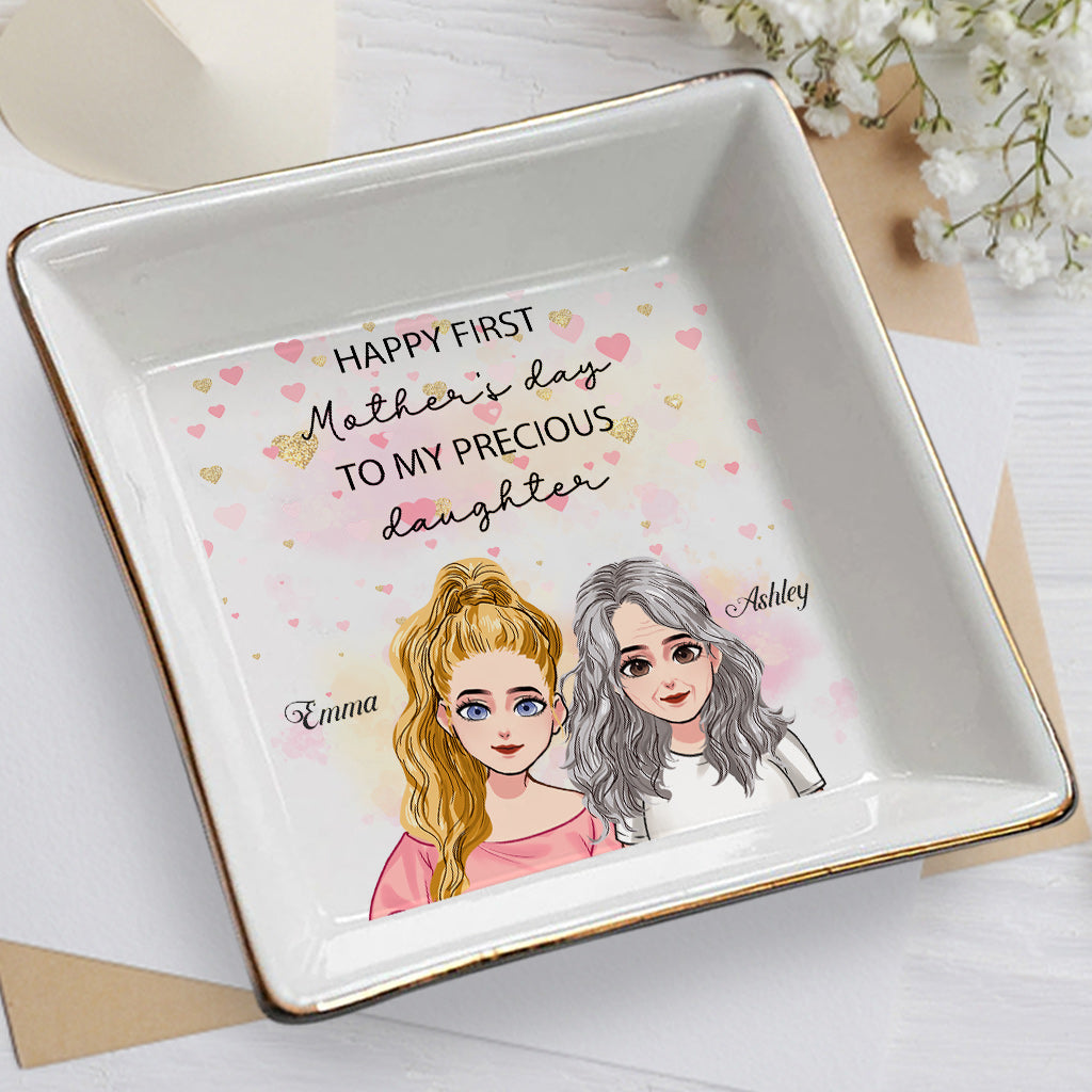 Happy First Mother's Day - Personalized Mother's Day Daughter Jewelry Dish