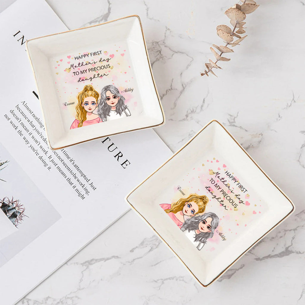 Happy First Mother's Day - Personalized Mother's Day Daughter Jewelry Dish