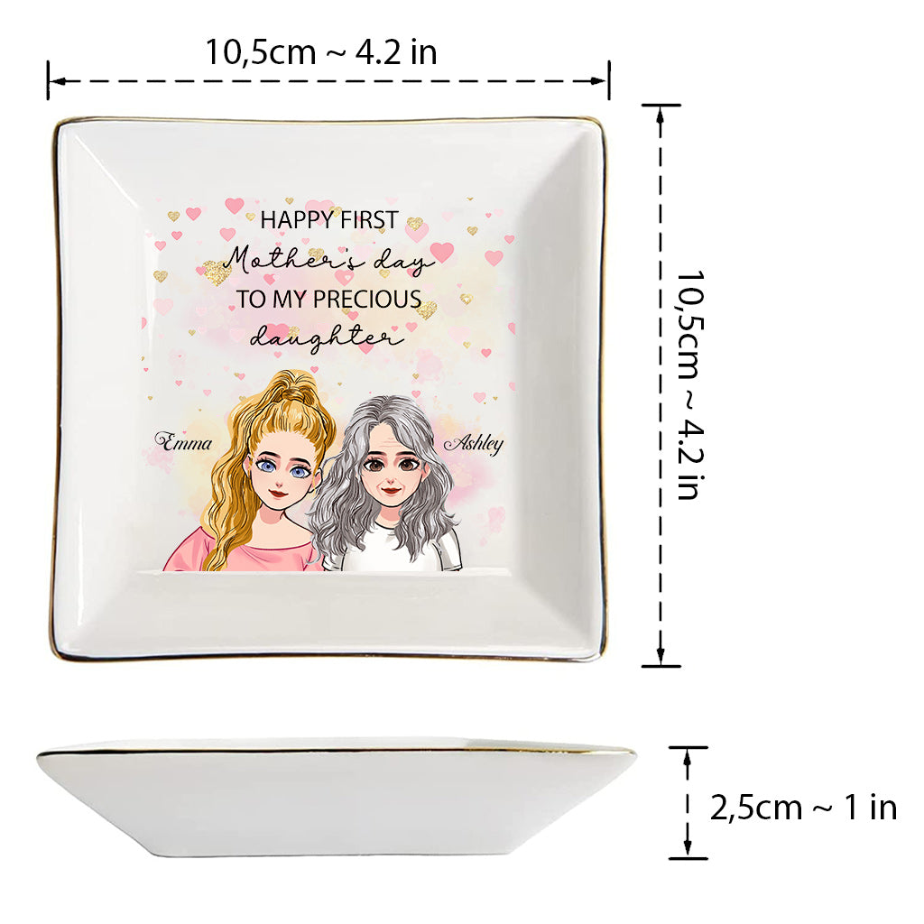 Happy First Mother's Day - Personalized Mother's Day Daughter Jewelry Dish