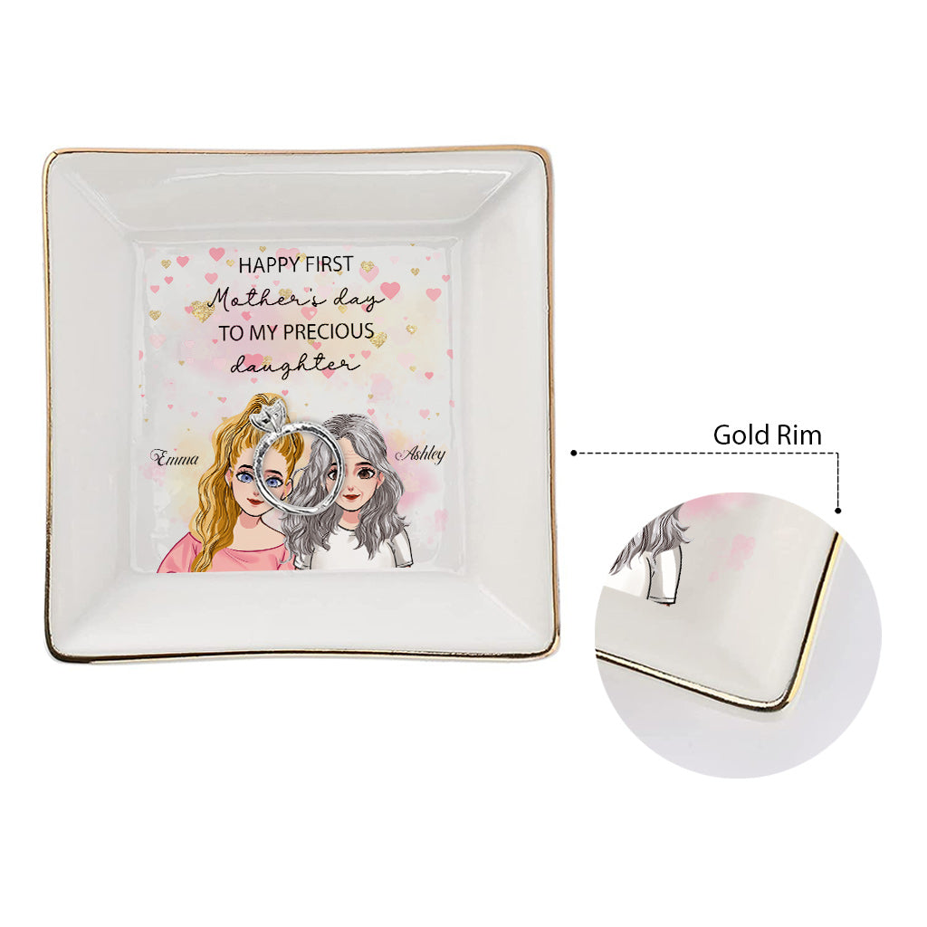 Happy First Mother's Day - Personalized Mother's Day Daughter Jewelry Dish