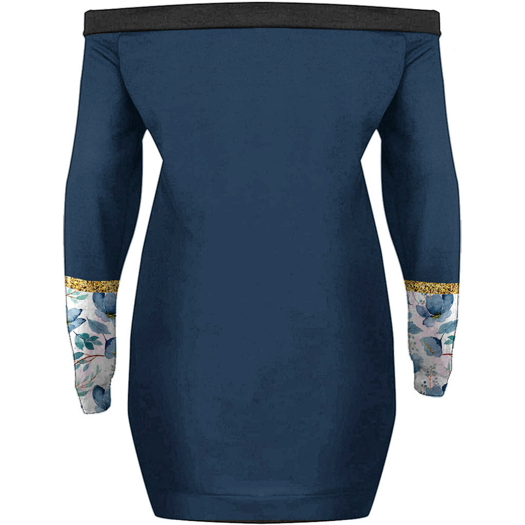 A Wise Mom Once Said - Personalized Mother Off Shoulder Long Sleeve Dress