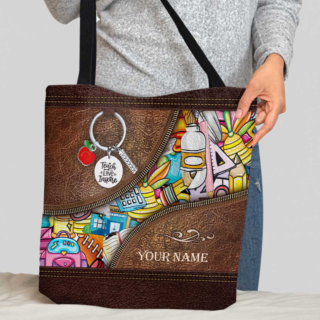 Teacher Vibes Personalized Tote Bag