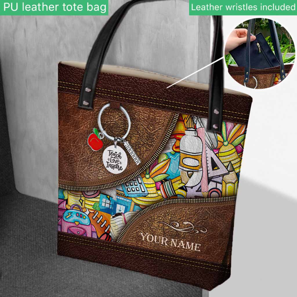 Teacher Vibes Personalized Tote Bag