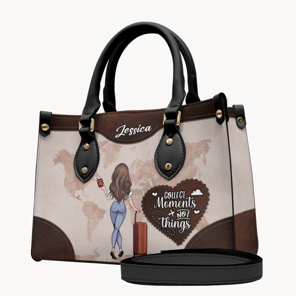 Collect Moments, Not Things - Personalized Travelling Leather Handbag & Luggage Cover